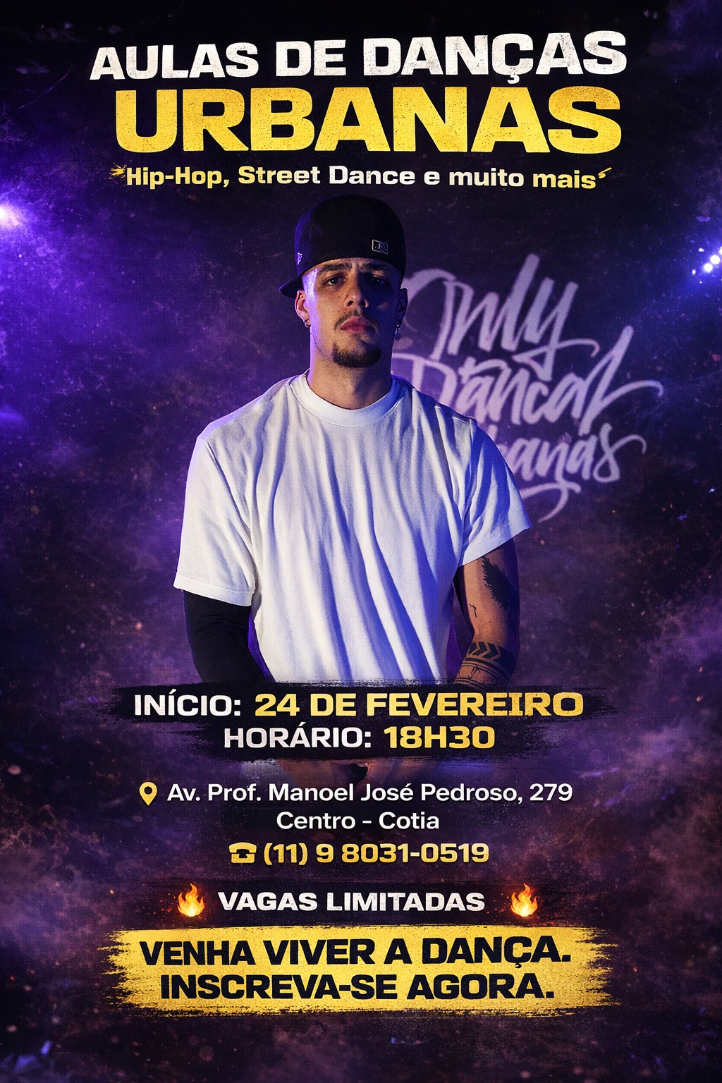 Poster da aula Aulas de Dancas Urbanas