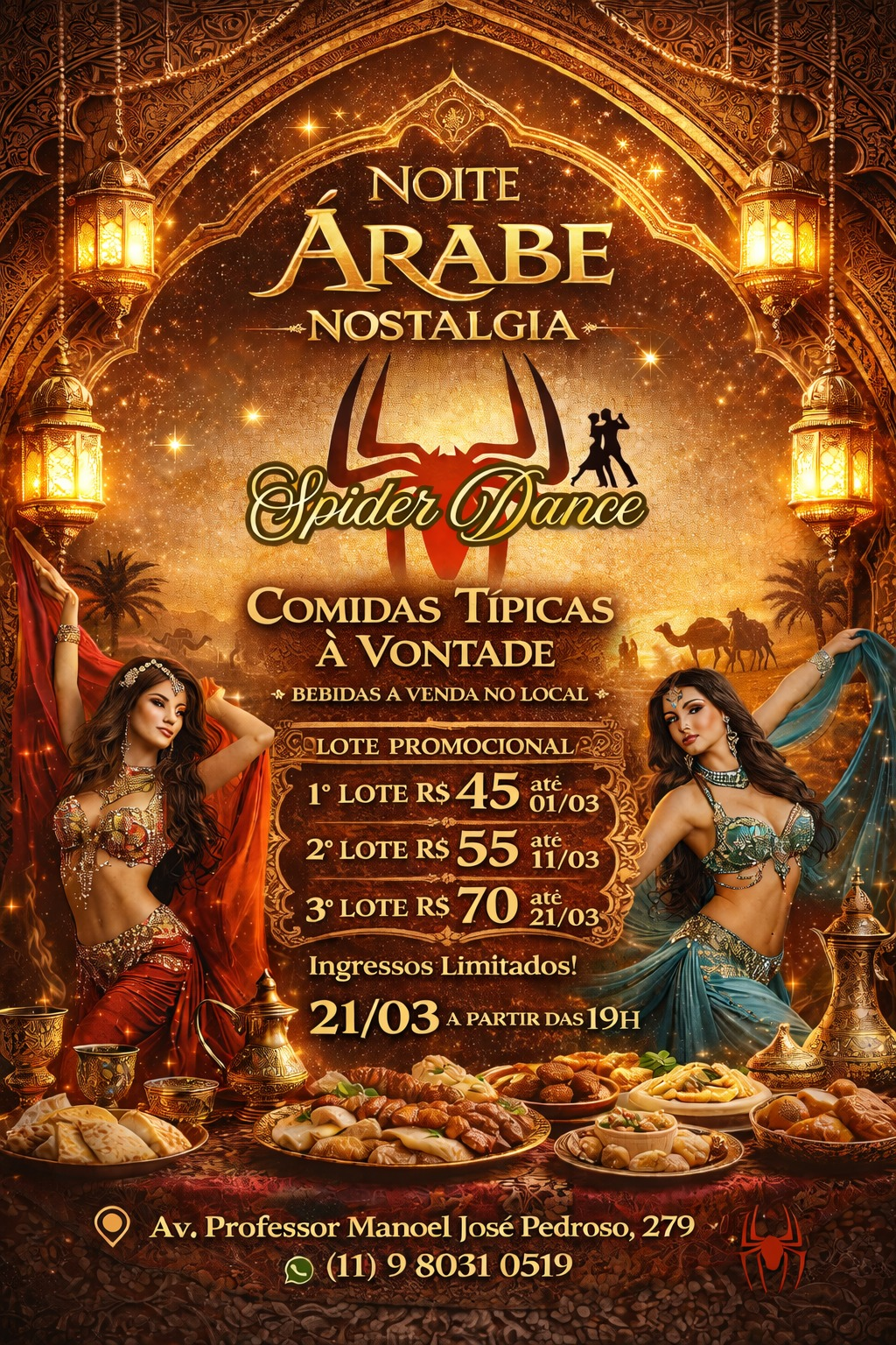 Poster do evento Noite Arabe Nostalgia